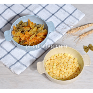 Taças de palha de trigo para duas mãos, com 4 pares